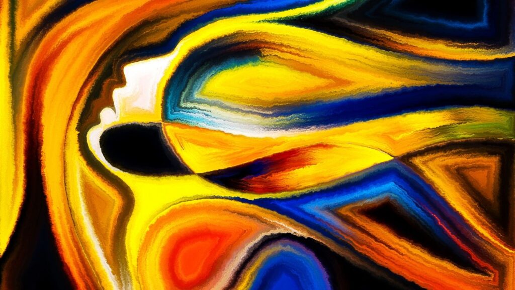 artistic painterly person soul background