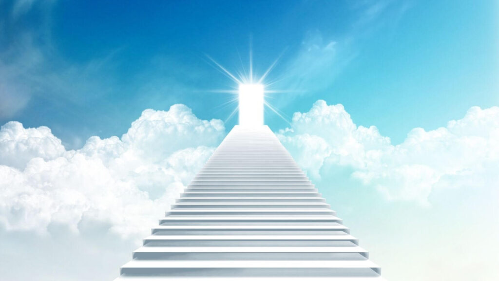 heaven doorway stairway background