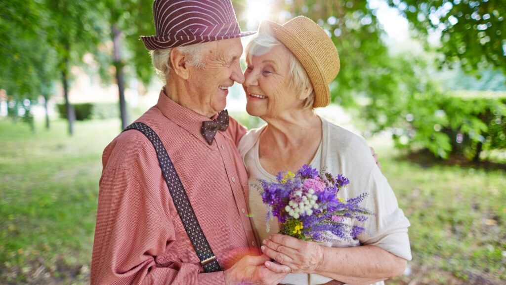 elderly age love happiness background
