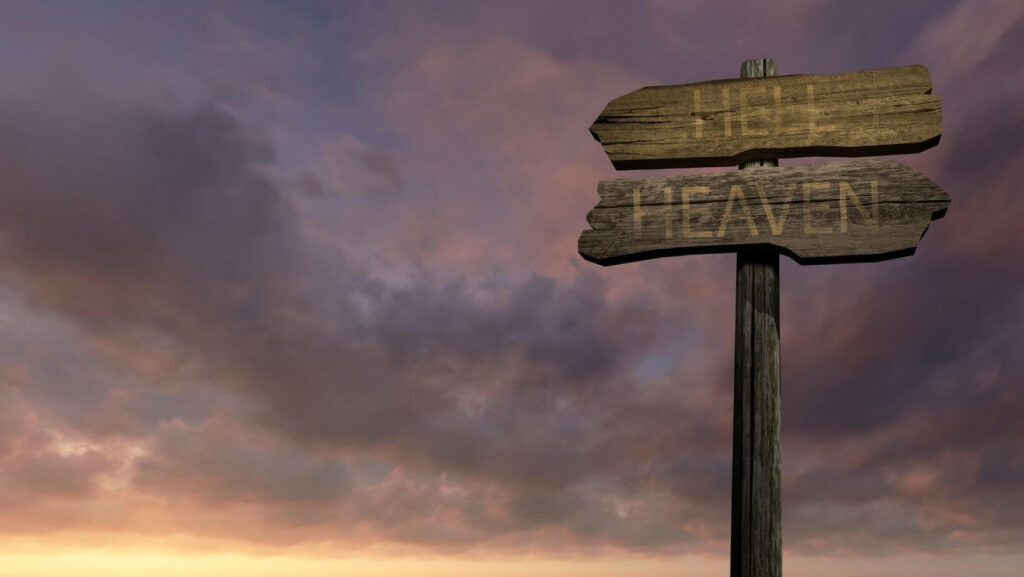 heaven hell background